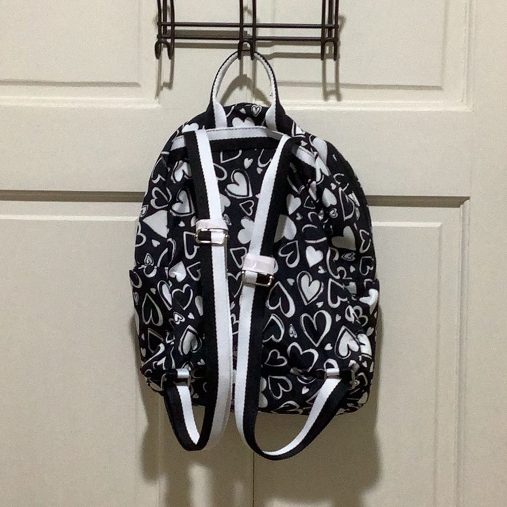 Brighton Black and White Heart Pattern Backpack New with tags - Picture 2 of 3